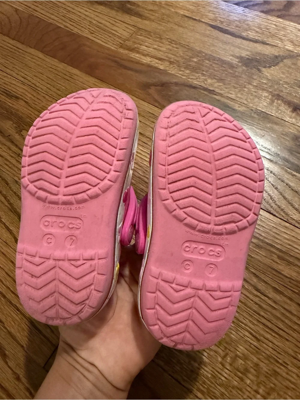 CROCS Pink Kids Clogs with Bunny Charm